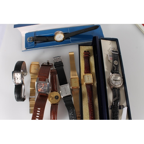 421 - Gents wristwatches to include Jean D'Eve,  Seiko Quartz, Baume & Mercier tank style watch, Diese... 