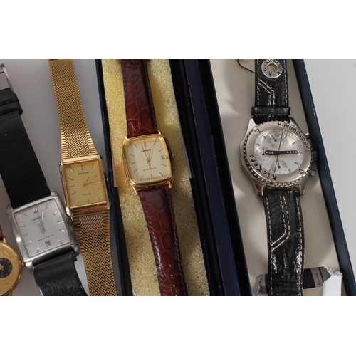 421 - Gents wristwatches to include Jean D'Eve,  Seiko Quartz, Baume & Mercier tank style watch, Diese... 