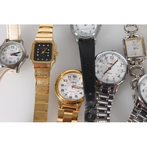 422 - Ladies wristwatches to include Citizen, Timex, Guess, Loris, Accurist, etc. also three nurses watche... 