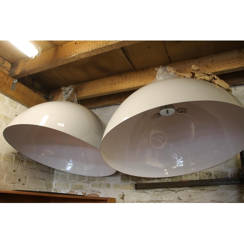 472 - Pair of contemporary over sized celling lights, 87cm dia.