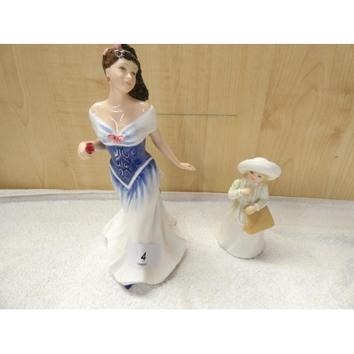 242 - Four Royal Doulton figures, HN3754 For You 1995, Royal Doulton Almost Grown HN1992,  Yours Forever H... 