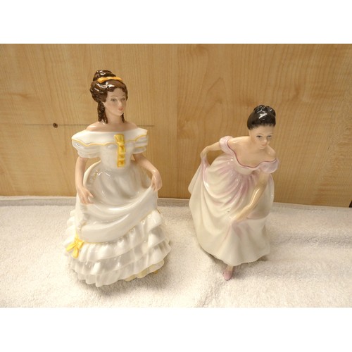 239 - Four Royal Doulton figures, Figure of the Year 1996 Belle HN3703, First Dance HN3360, Danielle HN300... 