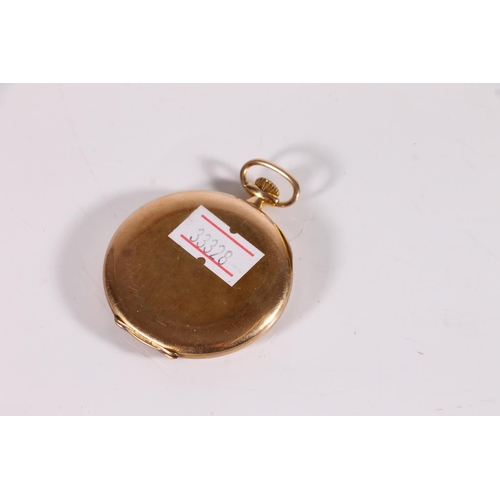 432 - 9ct gold cased Grosvenor pocket watch.