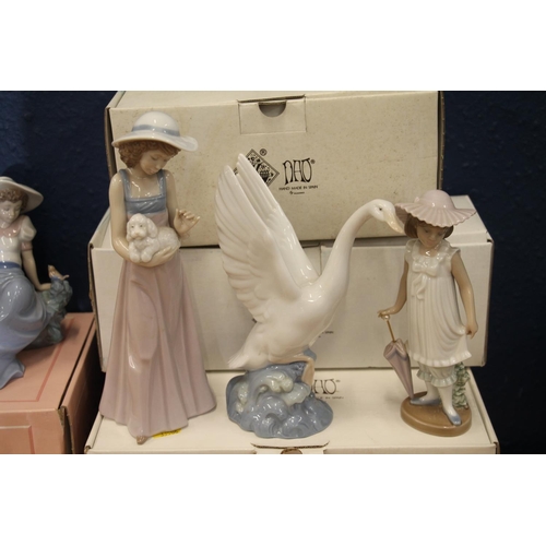 105 - Decorative figurines to include Nao, Coalport, etc.