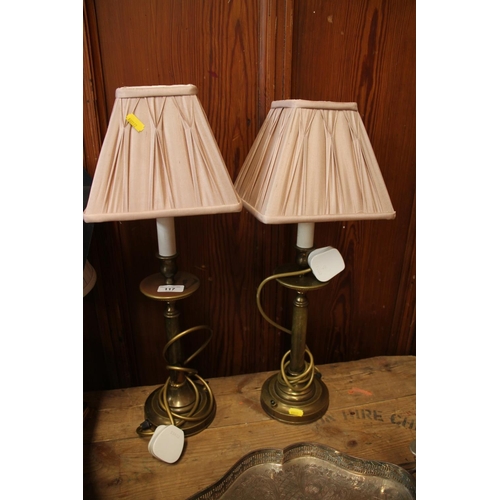 117 - Pair of table lamps.
