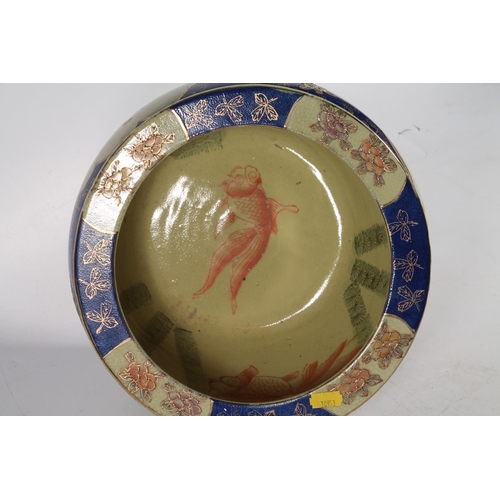 162 - Modern Chinese pottery jardinière. 