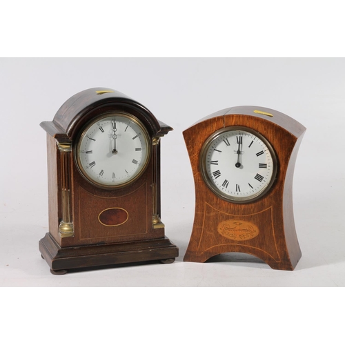 168 - Two early 20th century mantel clocks, largest 22cm high.