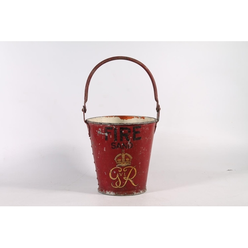 177 - Mid-20th century George VI fire bucket.