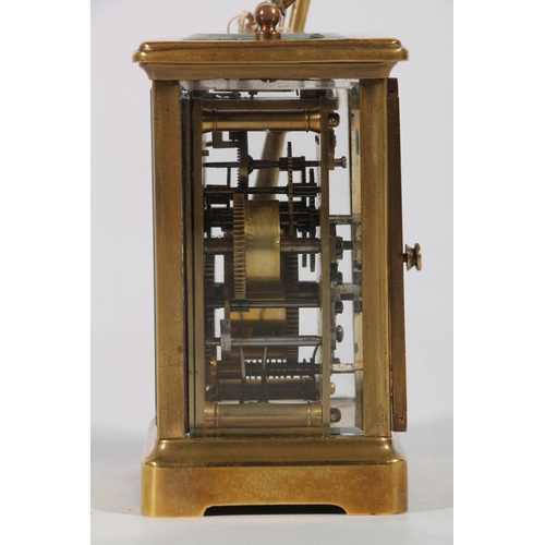 230 - Brass carriage clock in original case.