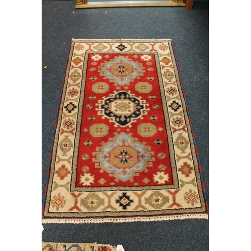 332 - Wash wool rug, 148cm x 95cm