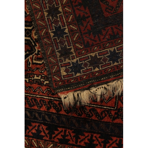 339 - Afghan red ground rug, 138cm x 86cm.