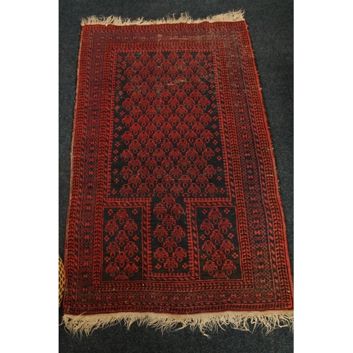 340 - Belutsch prayer rug, 137cm x 86cm.