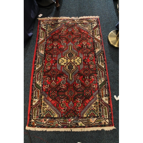 343 - Persian wool pile rug, 126cm x 79cm.