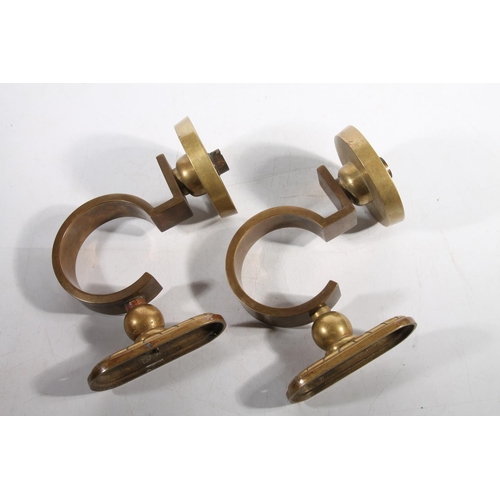 83 - Pair of 1930s Art Deco brass electric wall sconces.