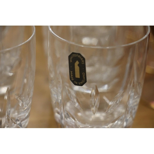 137 - Suite of cut-glass drinking glasses to include Whitefriars, Caithness vases, etc.