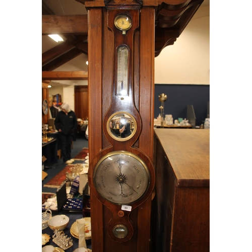 65 - 19th century mahogany framed wheel barometer.