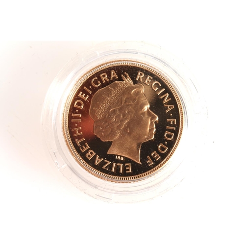 1369 - UNITED KINGDOM Queen Elizabeth II (1952-2022) gold proof sovereign 1999, in Royal Mint issue case wi... 