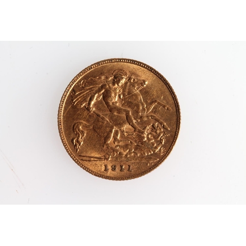 1389 - UNITED KINGDOM King George V (1910-1936) gold half sovereign 1911.