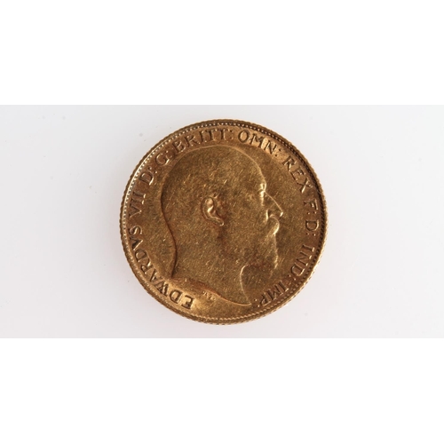 1391 - UNITED KINGDOM King Edward VII (1900-1910) gold half sovereign 1908.