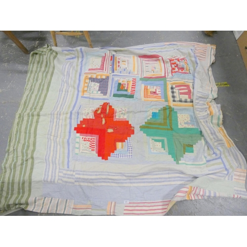 314 - Vintage patchwork quilt.