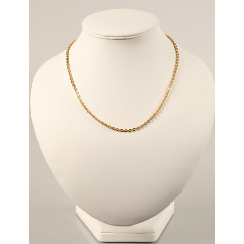 100 - High karat yellow gold chain necklace, 13.8g