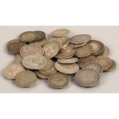 206 - Assorted thruppence, sixpence, etc