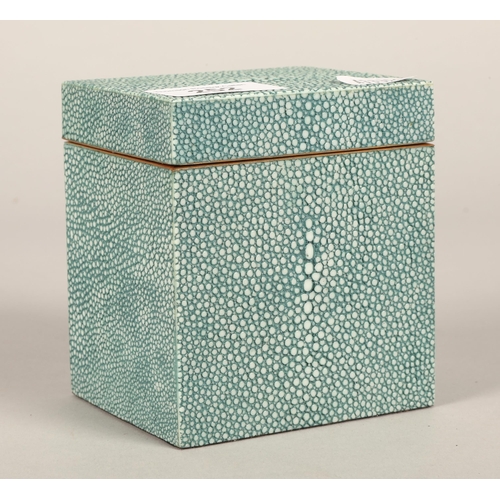 252 - Shagreen style box. 10cm h