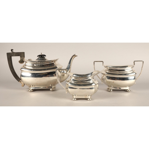 259 - Three-piece silver tea service, Birmingham 1922 by J.G. Ltd992 grams