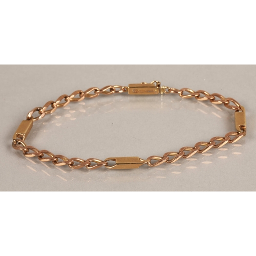 63 - 9K gold chain bracelet, 9.6g