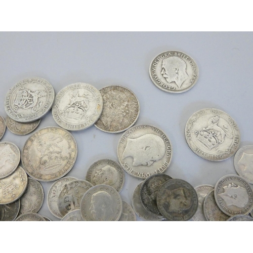 268 - United Kingdom. Large collection of .925 grade pre-1920 silver threepences and shillings to include ... 