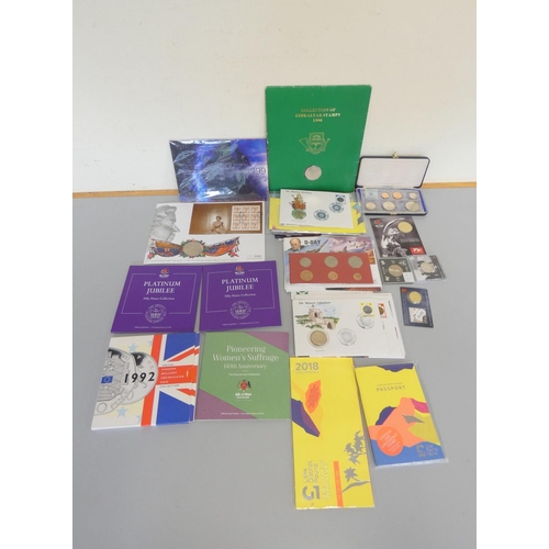 272 - Collection of British and regional coin sets to include two Isle of Man 2022 Platinum Jubilee 50 pen... 