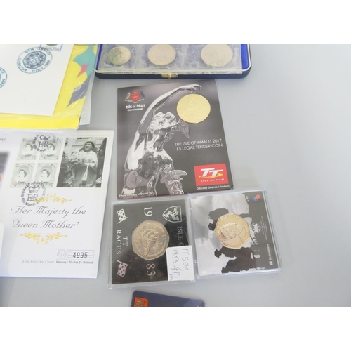 272 - Collection of British and regional coin sets to include two Isle of Man 2022 Platinum Jubilee 50 pen... 