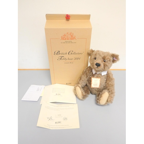 39 - Steiff. British Collector's Teddy Bear, 2004, white tag 661372, produced exclusively for UK and Irel... 