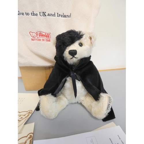 59 - Steiff. Musical The Phantom of the Opera Teddy Bear, 2005, white tag 662164, produced exclusively fo... 