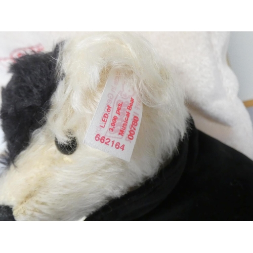 59 - Steiff. Musical The Phantom of the Opera Teddy Bear, 2005, white tag 662164, produced exclusively fo... 