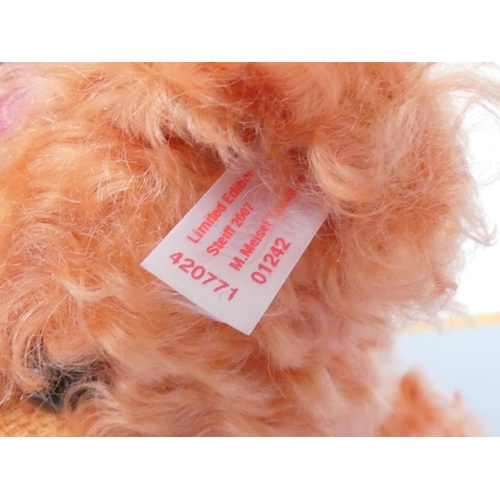 61 - Steiff. Marianne Meisel Teddy Bear, Club Edition 2007, white tag 420771. Rose coloured mohair. Compl... 