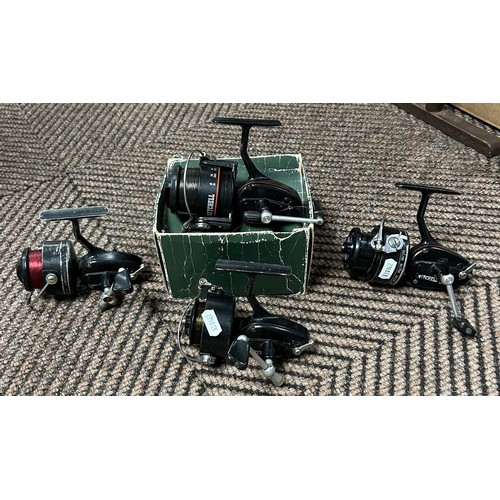 Four Mitchell fishing reels Made in France