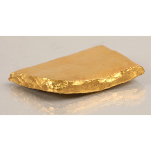 97 - Unmarked 24K gold ingot, 118.8g