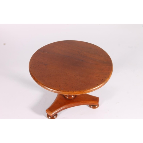 283 - Scottish Victorian mahogany apprentice piece in the form of a mahogany table on tripod base, with la... 