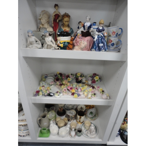 120 - Ceramics, ornaments and decorative items to include figures, studio pottery vase, toby teapot, tanka... 