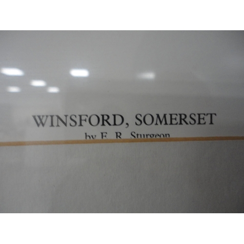 169 - ER SturgeonWinsford, SomersetArtist's proof pencil signed print, and another pencil signed print by ... 