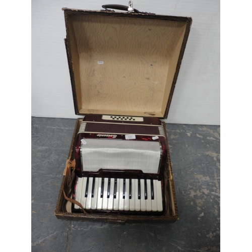 185 - Sorrento K251 accordion, cased.