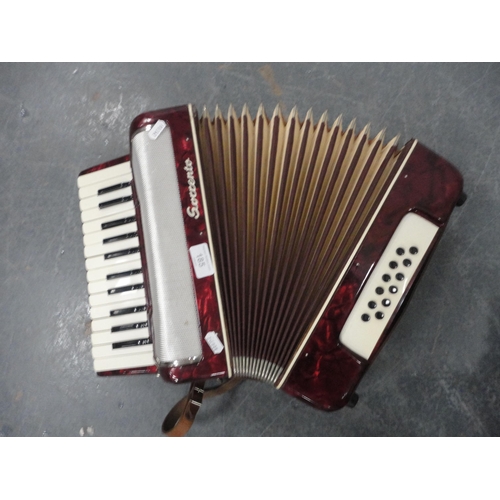 185 - Sorrento K251 accordion, cased.