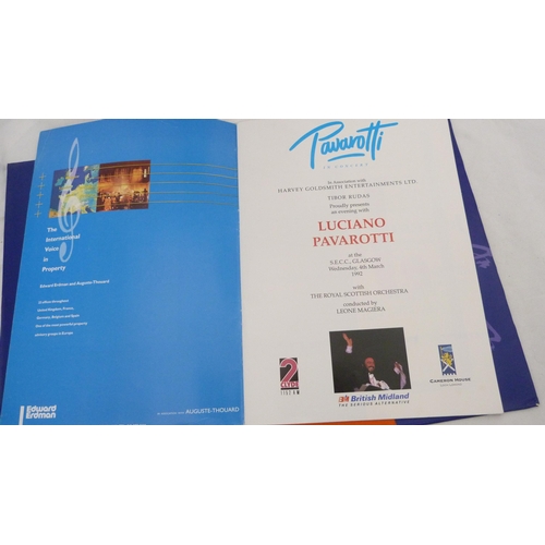 255 - Gala concert ticket for Pavarotti for the Prince's Trust, SECC Glasgow, 1992, with programme and rel... 