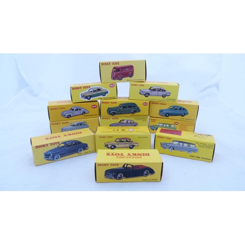 265 - Group of boxed deAgostini Dinky diecast models to include Fourgon Tolé Peugeot Esso (25BR), Fiat 180... 