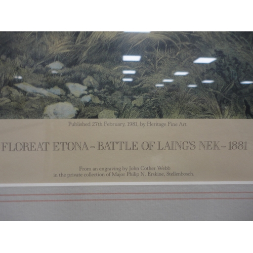 28 - After John Cother WebbFloreat Etona - Battle of Laing's Nek - 1881Limited edition print.... 