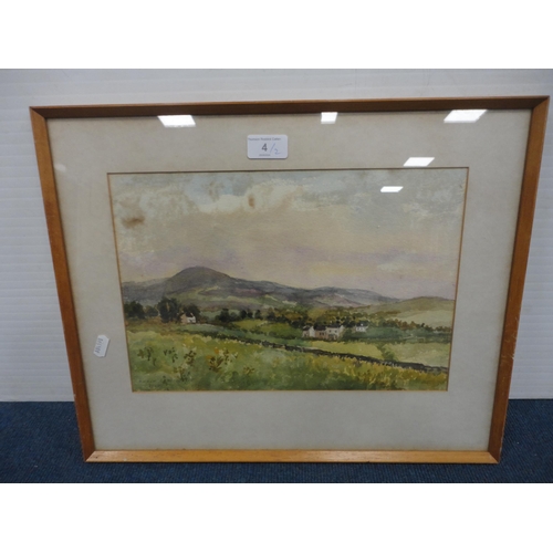 4 - Andrew McIntyreLandscapeWatercolour, and a shipping print in gilt frame.  (2)... 