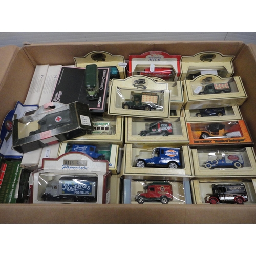 45 - Carton containing a collection of model vehicles, mainly Matchbox and Days Gone By.