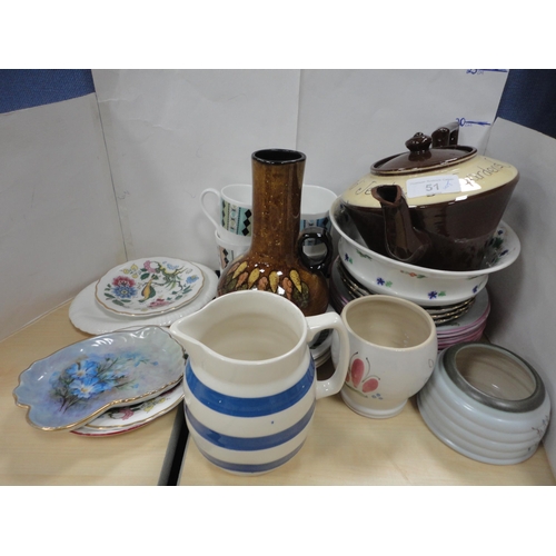 51 - Ceramics to include an inkwell, part coffee set, Scottish motto jug, toby jug, Border Fine Arts desk... 