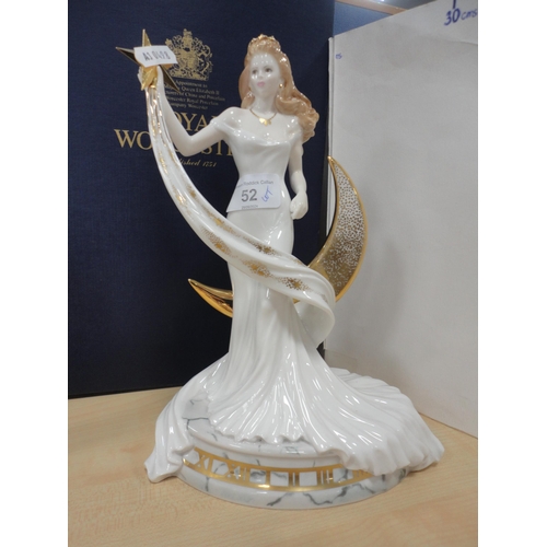 52 - Royal Worcester figure, 'Celestia', no 442/1000, boxed, three Hummel figures, Royal Crown Derby Imar... 